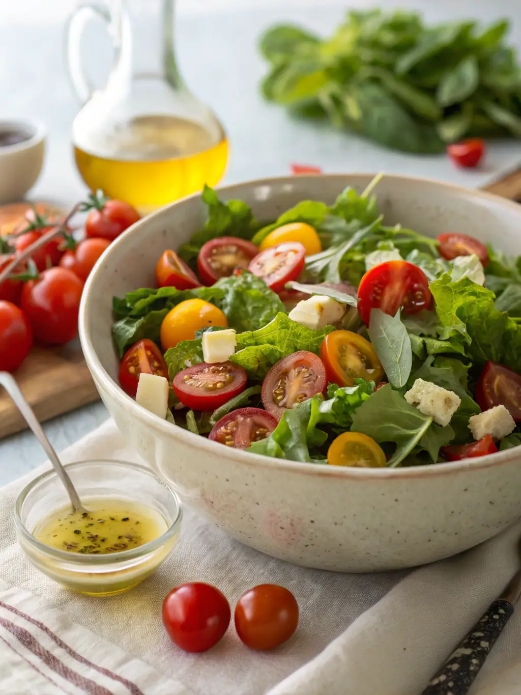 A vibrant image of a colorful salad with various fresh vegetables, representing a healthy and balanced diet, used to showcase the importance of nutritious meals.